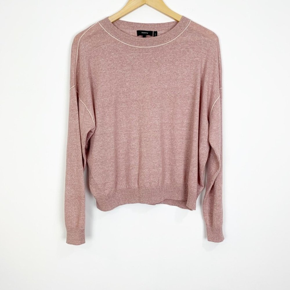 Theory Pink Wool & Cashmere Sweater Size M - Picture 2 of 6